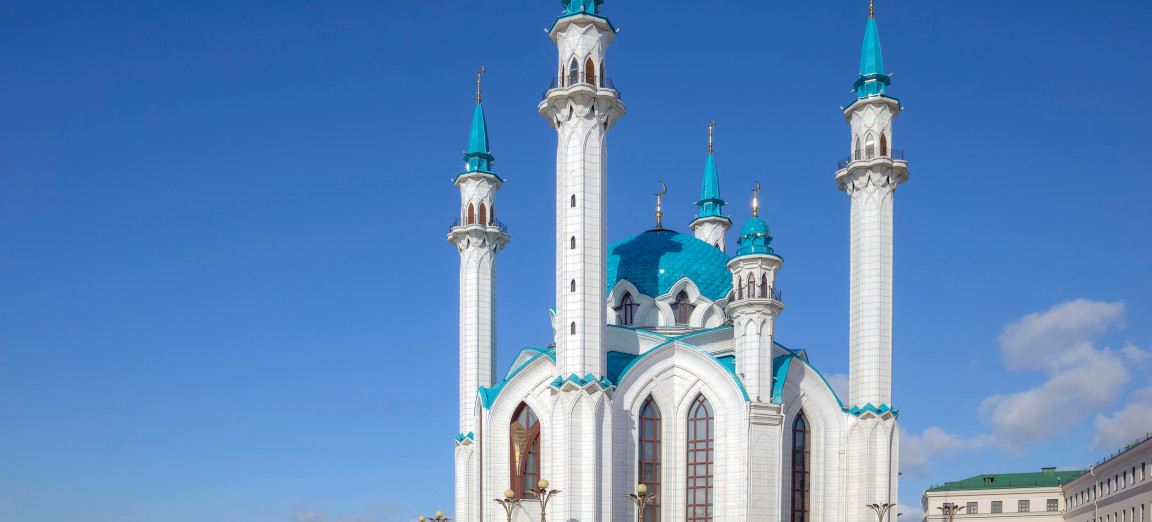 Город Казань вид на мечеть Кул Шариф 