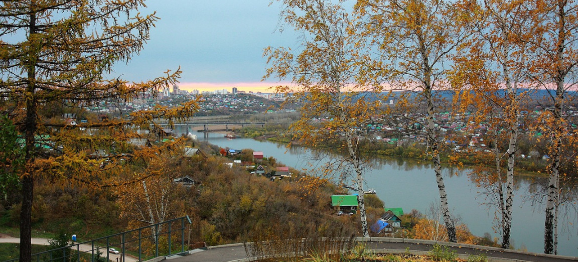 Город Уфа вид на парк