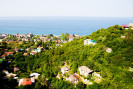 Страна Абхазия вид на Черное море и горы