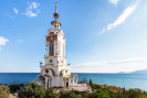 Курорт Малореченское вид на море и маяк