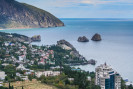 Курорт Николаевка вид на город и горы