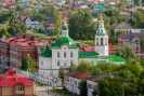 Курорт Чемал вид на город с кремлем