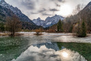 Курорт Краньска Гора вид на озеро Ясна