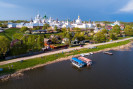 Город Ростов-На-Дону вид на реку и церковь
