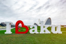 Город Баку вид на фото-точку